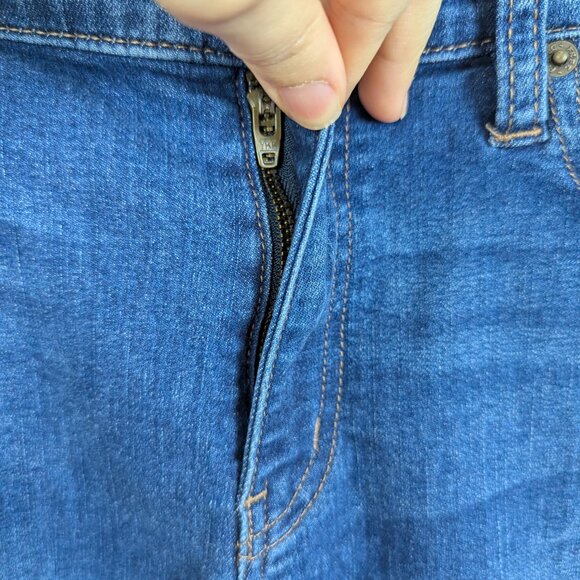 Free People | Blue Distressed Skinny Jeans Frayed Hem Size W27 - Picture 6 of 11